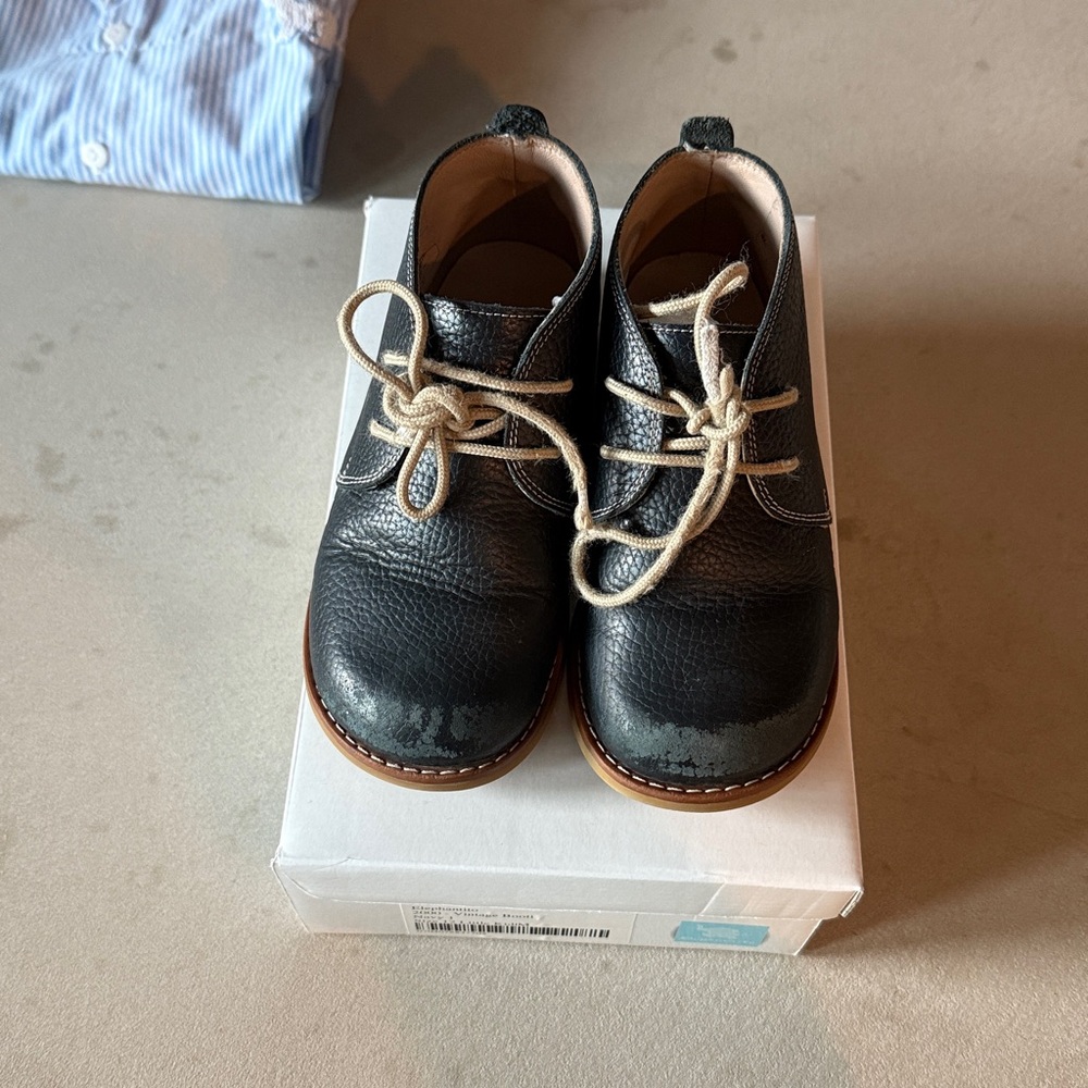 Elephantito Navy Leather Boots